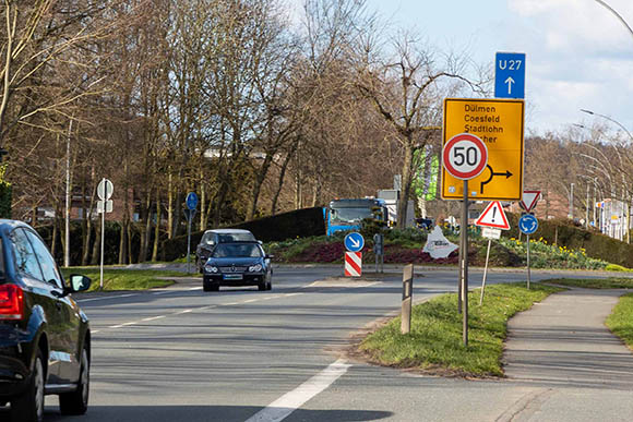 Straßenbau L600 L652 2023 BLippe Kreisverkehr