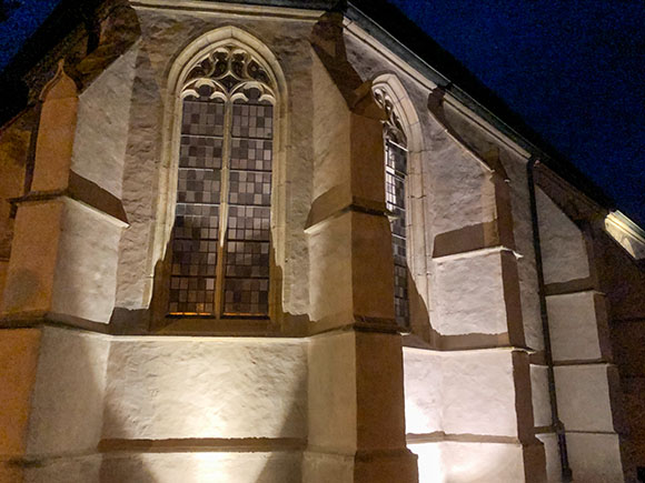 Außenbeleuchtung Alte Kirche Front