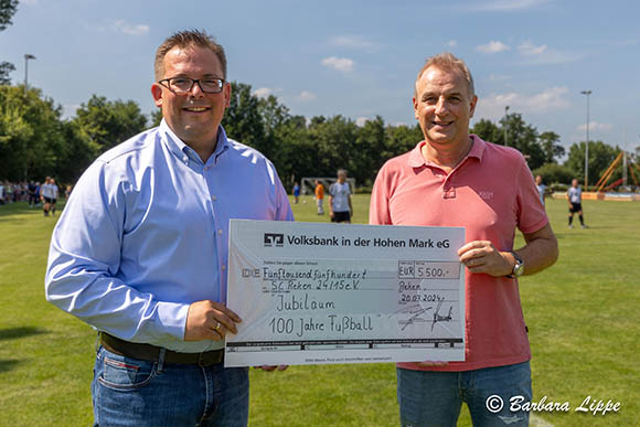 SC FußballJubi Freundschaftsspiel 2024 BLippe Scheck