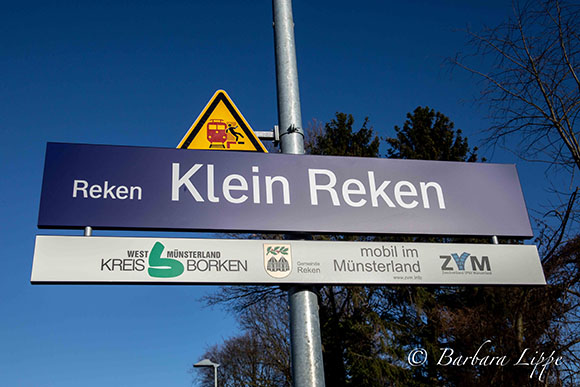 Eröffnung Bahnhaltepunkt Klein Reken Schild